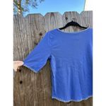 Telluride Clothing Co Short Sleeve Cotton Shirt Medium Embroidered American Flag Blue Photo 7