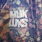 Muklucks MUK LUKS Dream Weave Wide Leg Cropped Lounge Pants Size XL Cobalt Floral Photo 1
