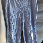 Vintage Gingham Check Cropped Blue Capri Pants 14 Cotton Preppy Euro Cottagecore Photo 0