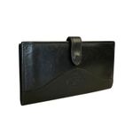 Vintage Ghurka Marley Hodgson MH Logo Black Leather Snap Tab Checkbook Wallet Photo 8
