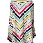 Maeve Anthropologie Springstripe Rainbow Chevron A-Line Skirt Sz Small OB423972. Photo 2