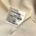 Prose & Poetry Rony Tiered Mini Dress Womens M Cream Puffy Sleeves Cinched Waist Size M Photo 4