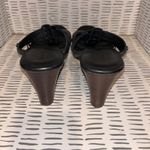 UGG  Mattie Black Leather Strappy Wedge Sandals Stacked 3" Inch Heel Platform 10 Photo 7