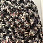 LuLaRoe Women's  Black Gray White Open Knit MARIAH Chenille Sweater Size XL EUC Photo 2