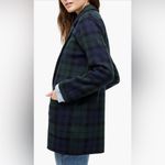 J.Crew NWT Sophie Black Watch Plaid Navy Green Sweater Cardigan Photo 1