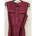 Ted Baker TED BAKER Double D-ring Waist Utility Dress In Oxblood Size 2 US 8-10 Photo 3