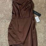 Elliatt  Brown Asymmetrical Dress Photo 1