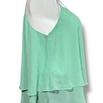 Torrid Womens Tank Top Blouse Strappy Layered Chiffon V Neck Soft Mint Green 2 Photo 1