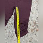 Lululemon  The Flow Crop Il Heathered Bordeaux Drama Leggings Size 12 burgundy Photo 7
