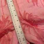 Tahari  Linen Pink Palm Tree Crop Pull on Elasticated Waist Culottes w Pockets S Photo 5