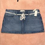 Hollister Low-Rise Lace Waist Denim Mini Skort NWT Photo 1
