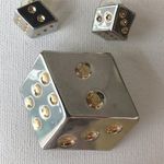 Dice Pendant Pin Earrings Set Retro Slots Poker Photo 0