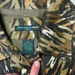 Saint Tropez West 100% Linen  Safari Print Button Up Jacket Size 1X Photo 1