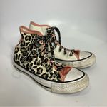 Converse all star animal print color block hightop sneakers women’s size 5 Photo 0