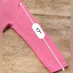 Ralph Lauren Lauren  Petite Women’s Size P/M Pink 100% Cotton Cable Knit‎ V Neck Photo 8