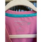 Fabletics Pink V Neck Scrub Top Short Sleeve Pocket Performance Size Medium Photo 1