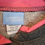 Grandma Chic Comfort Corner Gray Button Up Sweatshirt with Floral Design Size S Photo 2