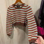 Cider Cute  crochet crop sweater Charlie Brown vintage vibes boho festival Photo 4