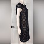 Connected Apparel  Black Lace Midi Dress Size 8 Photo 4