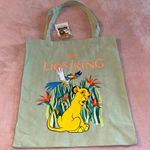 Disney Lion King light green cotton tote bag with young Simba and Zasu flawed Photo 0