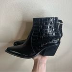 ANINE BING  Black Embossed Patent leather Tania Ankle Boots Booties NEW 40/10 Photo 9