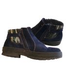 Earth Origins  Tate Blue Ankle Boot Size 9.5 Womens Suede Knit Zipper Buckle Photo 1