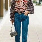 Anthropologie Bl-nk Joelle Leopard Peasant Blouse Size XS NWT Photo 10