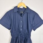 J.Crew  Elena Mini Shirt dress in Cotton Poplin Navy Blue Size 0 NWT Photo 5