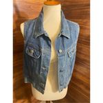 Faded Glory Vintage 80’s  Women’s Denim Button Down 100% Cotton Vest Size Large-R Photo 7