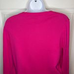 JCrew Factory Long Sleeve Hot Pink Lightweight Cotton Teddie Crew Neck Sweater M Size M Photo 6