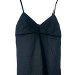 Gap NWT | S | Deep V-Neck Pleated Cami Tank Top Sheer Tulle Accent Sleeveless Photo 0