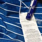 Rip Curl blue stripe plunge neck cheeky swimsuit. New Photo 11