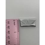 Vintage Barbie‎ Purse Silver Clutch With White Pearl Closure Photo 2