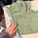 Urban Outfitters  Green Corduroy Embroidered Flower Pants Size Small Unisex Photo 7