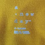 A New Day  Mustard Gold Draped Front Knit Top Size XL Mustard Top Photo 5