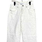 ZARA NWOT High Rise Straight Leg Faux Cut Out Thong Jeans 5Pocket 6 White # 3430 Photo 2