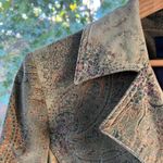 EXPRESS Women's Vintage Y2K Green Paisley Corduroy Coat Size 8- RARE! Photo 7