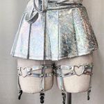 Rave festival holographic garters Silver Photo 1