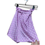 ZARA NWT  High Waisted‎ Lavender Pleated Shorts Size Small Photo 3