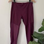 Sweaty Betty  Cropped Athletic Leggings Back Zipper Pocket Mesh Logo Stretch EUC Photo 8