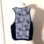 Rebecca Minkoff Okina Knit Crop Blue/White Sleeveless Blouse Size Large Photo 2