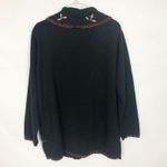 Basic Editions Holiday Vintage Ramie Blend Cowl Neck Sweater Size L Black Size L Photo 5