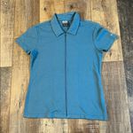 Nike Golf Women's Zip Up Polo Golf Short Sleeve Blue Shirt Size Small Photo 0