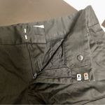 ZARA Black Chino Shorts Rolled Hem Flat Front Back Pockets Casual Classic size L Photo 3