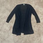J.Jill Cardigan Women’s Size M Black Midi Long Duster Sweater Lightweight Linen Photo 1
