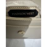 Madison West  Faux Leather Taupe Flap Adjustable Strap Crossbody Purse Handbag Photo 6