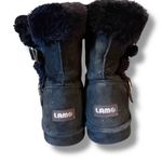 Lamo Cresson Pull On Boots Women’s Size 10.5 Black Suede Faux Fur Buckle‎ Strap Photo 5