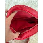 Bebe  Los Angeles Red Quilted Chevron Belt Bag Crossbody Fashion Purse‎ Photo 4