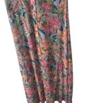 Takara  Women's Size 9 Floral Chiffon Babydoll‎ Button Front Sundress Maxi Dress Photo 2