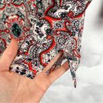 The Limited NWT  Mosaic Abstract Print Ruffle V Back 3/4 Sleeve Blouse Top Boho S Photo 5